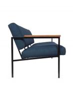 Vintage 3-zits bank, functionalistische stijl, Gebruikt, Metaal, 150 tot 200 cm, Driepersoons