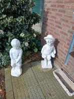 Bloempotten  beton twee stuks beelden twee stuks, Ophalen, Rond, Minder dan 25 cm