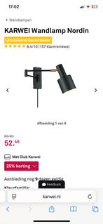Karwei nordin wandlamp nieuw in doos, Huis en Inrichting, Lampen | Wandlampen, Ophalen of Verzenden, Nieuw