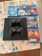 Playstation 4 Slim met 2 controllers, Spelcomputers en Games, Spelcomputers | Sony PlayStation 4, Ophalen, Gebruikt, Met 2 controllers