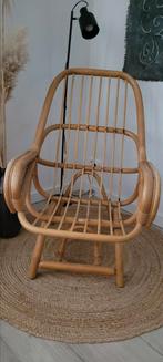 Rotan fauteuil met webbing, Huis en Inrichting, Ophalen, Zo goed als nieuw, Minder dan 75 cm, 50 tot 75 cm