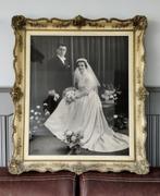 Oude schilderijlijst, hout en gips, Ophalen, Gebruikt, 75 cm of meer, 50 tot 75 cm