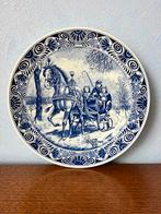 Delfts Blauw Bord met Wintertafereel, Ophalen of Verzenden