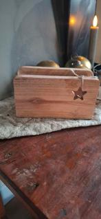 Servet houder met uitgesneden ster, Huis en Inrichting, Woonaccessoires | Kisten, Ophalen of Verzenden, Nieuw, Minder dan 50 cm