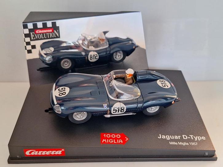 Carrera Evolution Jaguar D-Type Mille Milglia 1957 Ref 25462, Kinderen en Baby's, Speelgoed | Racebanen, Zo goed als nieuw, Racebaan