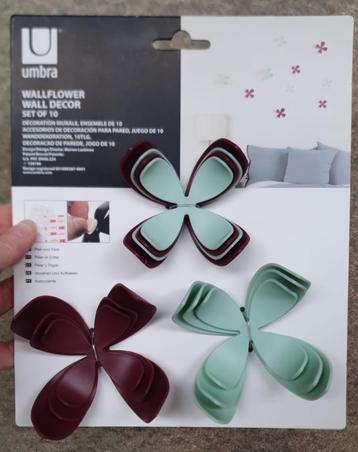10x Set van 10 wanddecoratie bloemen - uitdeel cadeautje beschikbaar voor biedingen