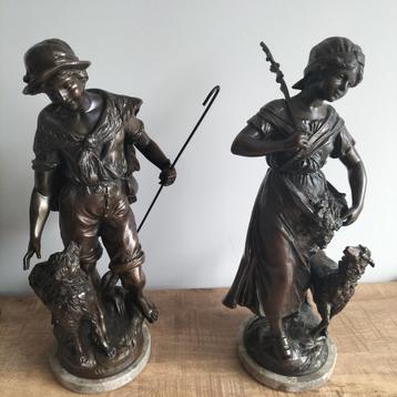 Antieke Bronzen Beelden Moreau - Art de France beschikbaar voor biedingen