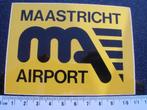 sticker maastricht airport logo vintage luchthaven, Verzamelen, Stickers, Verzenden, Zo goed als nieuw, Bedrijf of Vereniging