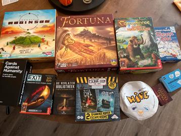 Spellenpakket: Fortuna, Exit, Carcassonne, Hive... beschikbaar voor biedingen