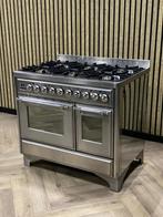 Luxe Boretti Majestic RVS Gas 100CM + 2 Ovens, Magnetron, 60 cm of meer, Zo goed als nieuw, Energieklasse A of zuiniger