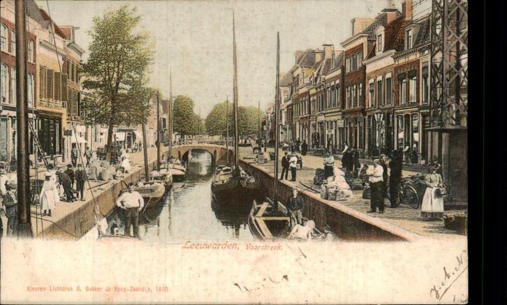 Leeuwarden - Voorstreek, Verzamelen, Ansichtkaarten | Nederland, Gelopen, Friesland, Voor 1920, Ophalen of Verzenden
