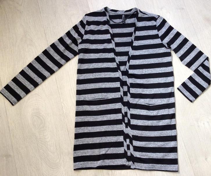 Gestreept vest van Jean pascale maat XS, Kleding | Dames, Truien en Vesten, Zo goed als nieuw, Maat 34 (XS) of kleiner, Zwart