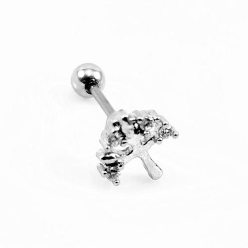 RVS Levensboom Oorbel - Helix Oorpiercing - Tragus Kraakbeen, Sieraden, Tassen en Uiterlijk, Oorbellen, Nieuw, Overige materialen
