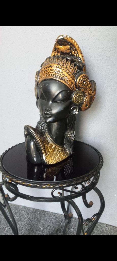 Vintage Balinese buste van een vrouw in de Trerchikoff-stijl, Antiek en Kunst, Kunst | Beelden en Houtsnijwerken, Ophalen
