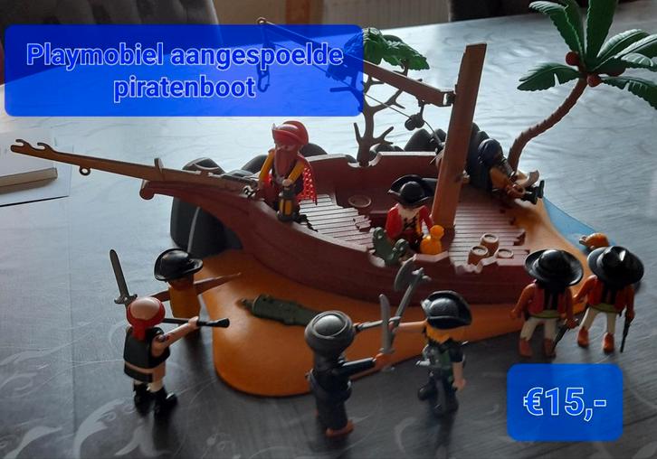 Playmobil Aangespoelde Piratenboot, Kinderen en Baby's, Speelgoed | Playmobil, Gebruikt, Los playmobil, Ophalen of Verzenden