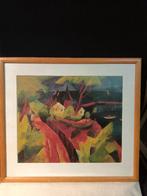 Kunstdruk 'Wieck bei Greifswald", Antiek en Kunst, Ophalen of Verzenden