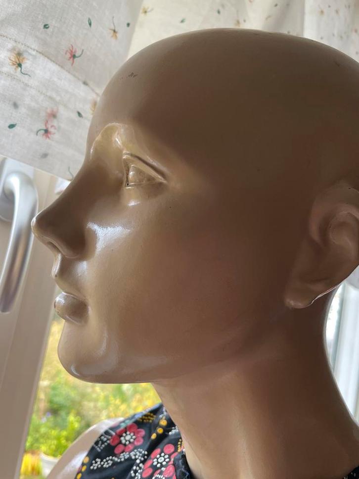 Vintage Paspop op Glasplaat, Antiek en Kunst, Kunst | Beelden en Houtsnijwerken, Ophalen