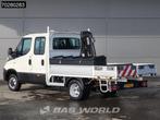 Iveco Daily 50C17 3,0L Automaat HIAB 017T-2 Dubbel Cabine Du, Auto's, Automaat, Euro 5, Stof, Gebruikt