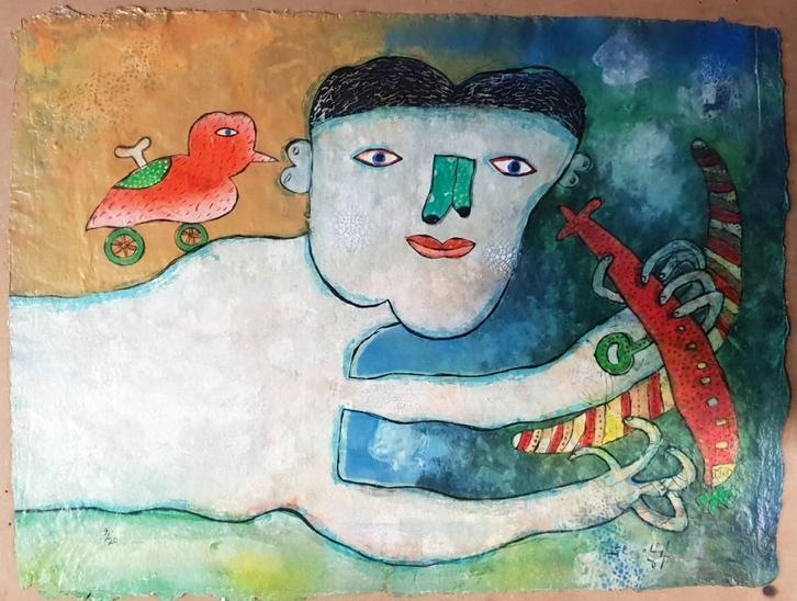 Prent van Shahid Parvez 1, Antiek en Kunst, Kunst | Litho's en Zeefdrukken, Ophalen