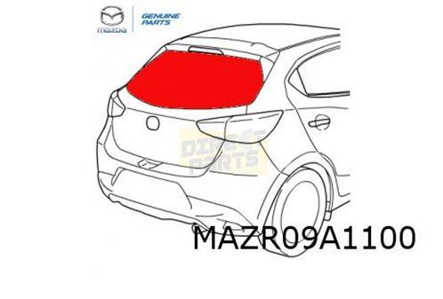 Mazda 2 (4/15-2/20) achterruit (green tinted) (RDS & DAB) Or, Auto-onderdelen, Carrosserie en Plaatwerk, Achterklep, Mazda, Achter