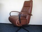 NIEUWSTAAT Prominent E100 design relax fauteuil XXL bruin, Metaal, Minder dan 75 cm, Ophalen of Verzenden, Zo goed als nieuw