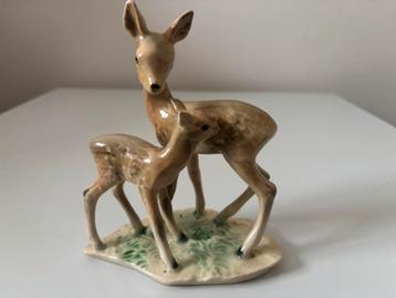 Vintage porseleinen herten beeldje van Rehe Kaiser Porzellan beschikbaar voor biedingen
