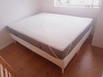 Boxspring met matras, Huis en Inrichting, Slaapkamer | Boxsprings, Ophalen, Gebruikt, Wit, Tweepersoons