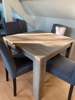 Kleine keukentafel voor 4 personen, Ophalen of Verzenden, Gebruikt, Rechthoekig, 50 tot 100 cm