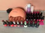 Complete set Pink Gellac en Sensationail met lamp, Ophalen of Verzenden, Zo goed als nieuw, Oranje, Handen en Nagels