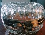 Rond Doosje Met Verzilverde Rand & Strik, Antiek en Kunst, Antiek | Glas en Kristal, Ophalen of Verzenden