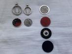 Zilveren Mimoneda  pedanten + inleg., Overige voorstellingen, Ophalen of Verzenden, Zo goed als nieuw, Zilver