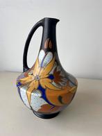 Zeldzame Eskaf Oorvaas, Amsterdamse School, Plateel, Antiek en Kunst, Ophalen of Verzenden