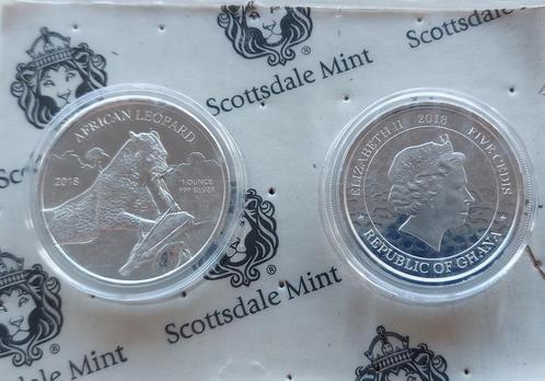 Zilveren 1 oz African Leopard 2018., Postzegels en Munten, Munten | Amerika, Losse munt, Noord-Amerika, Zilver, Ophalen of Verzenden