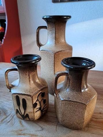 West Germany vazen, set van 3 beschikbaar voor biedingen