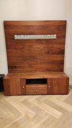Goossens Cinema TV Cabinet – Solid Walnut (Notenhout), Ophalen, Overige materialen, Gebruikt, 100 tot 150 cm