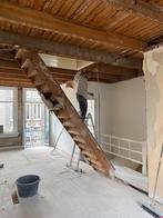 Massief houten vaste steek (rechte) trap, Doe-het-zelf en Verbouw, Ladders en Trappen, Ophalen, Gebruikt, Trap, 2 tot 4 meter
