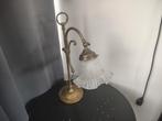 Antieke messing tafellamp / bureaulamp uit +/- 1930, Antiek en Kunst, Antiek | Lampen, Ophalen of Verzenden