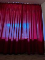 Gordijnen - licht verduisterend - "taft Barcelona rood", Huis en Inrichting, Ophalen, Gebruikt, 100 tot 150 cm, 200 cm of meer