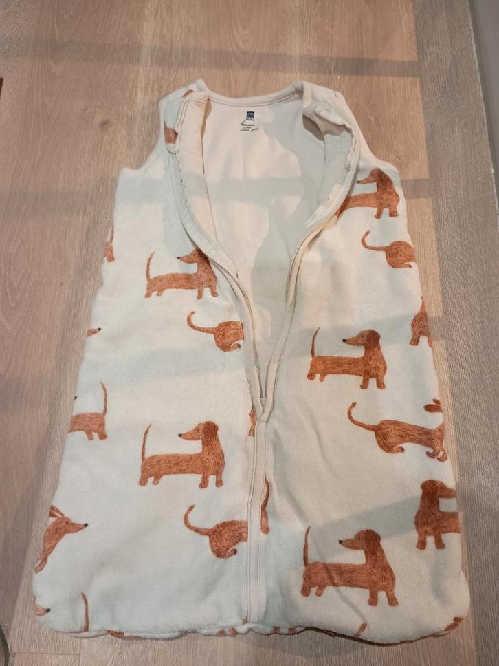 HEMA Slaapzak 50/62 - Hondjes, Kinderen en Baby's, Dekens, Slaapzakjes en Inbakerproducten, Zo goed als nieuw, Slaapzak, Minder dan 70 cm