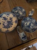 Delfts Blauw Set: Fruitschaal, Borden, Klomp, Vaasje, Ophalen of Verzenden