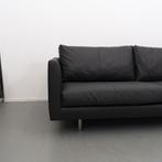 1x Montis Axel 3 zits (190 cm) zwart leder, Huis en Inrichting, Banken | Bankstellen, Niet ingevuld, 150 tot 200 cm, Niet ingevuld
