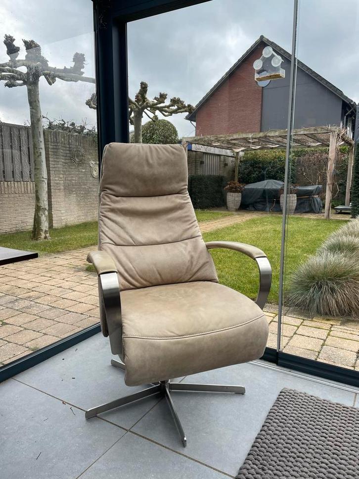 Luxe Relaxfauteuil - Zo goed als nieuw!, Huis en Inrichting, Fauteuils, Zo goed als nieuw, Leer, 75 tot 100 cm, Minder dan 75 cm