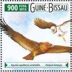 GUINEE BISSAU 6 - Dieren: vogels (steppearend), Ophalen of Verzenden, Postfris, Dier of Natuur