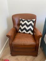 Authentic leather vintage brown armchair, Huis en Inrichting, Fauteuils, 75 tot 100 cm, Minder dan 75 cm, Gebruikt, Ophalen