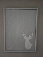 Groot landelijk hert schilderij Japandi stijl, Ophalen
