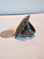 Koraal en turkooise Afghaanse Ring 10€, Sieraden, Tassen en Uiterlijk, Antieke sieraden, Overige materialen, Ophalen of Verzenden