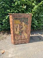 Oosters hand beschilderde kast 97x63cm nu €95, Antiek en Kunst, Ophalen