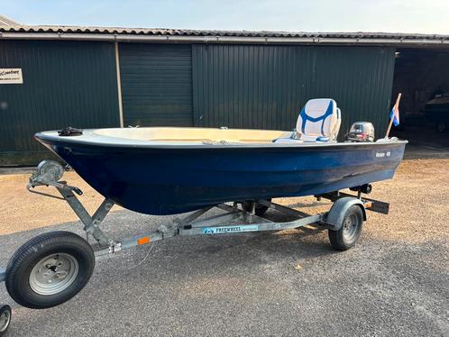 Verano 410 incl trailer en 9.9 pk yamaha visboot tourboot, Watersport en Boten, Vis- en Consoleboten, Zo goed als nieuw, 10 tot 30 pk