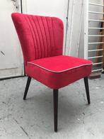 rood velours fauteuiltje, Huis en Inrichting, Fauteuils, Ophalen, Zo goed als nieuw, Stof, 50 tot 75 cm