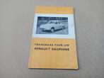 Instructieboekje/ Vraagbaak: Renault Dauphine (1963-1966), Verzenden